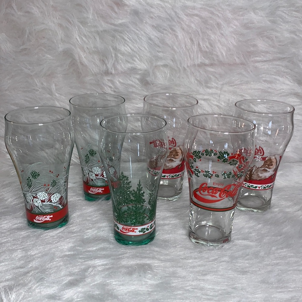 SOLD  Vintage Holiday Coke Glass Lot